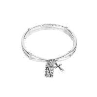 Bracelet Believe Heart Cross Silver Bracelet Believe Heart Cross Silver