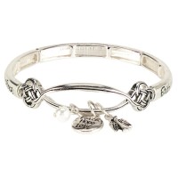 Bracelet Silver Plate Faith, Hope, Love