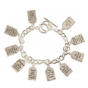 Bracelet 10 Commandments Oval Links Bracelet 10 Commandments Oval Links
