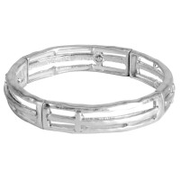 Stretch Bracelet Hammered Cutout Cross Stretch Bracelet Hammered Cutout Cross