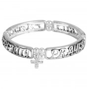 Bracelet Serenity Prayer Cross/Pearls Bracelet Serenity Prayer Cross/Pearls