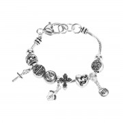 Bracelet Footprints/Faith Silver Plated Bracelet Footprints/Faith Silver Plated