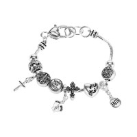 Bracelet Footprints/Faith Silver Plated Bracelet Footprints/Faith Silver Plated