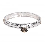 Stretch Bracelet Angel Wings 2Tone