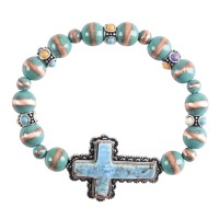 Stretch Bracelet Western Navajo Turquois