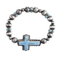 Stretch Bracelet Western Navajo Gray Stretch Bracelet Western Navajo Gray