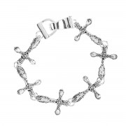 Bracelet Spoon Cross Links Silver Plate