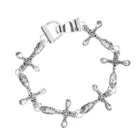 Bracelet Spoon Cross Links Silver Plate Bracelet Spoon Cross Links Silver Plate