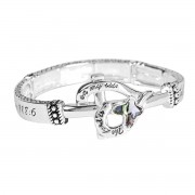 Stretch Bracelet Abalone Psalm 118:6