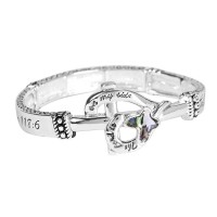Stretch Bracelet Abalone Psalm 118:6