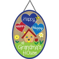2pk -Door Banner Grandmas House Burlap - (Pack of 2)