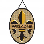 2pk -Door Banner Welcome Fleur-De-Lis - (Pack of 2) 2pk -Door Banner Welcome Fleur-De-Lis - (Pack of 2)
