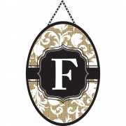2pk -Door Banner Monogram-F - (Pack of 2) 2pk -Door Banner Monogram-F - (Pack of 2)