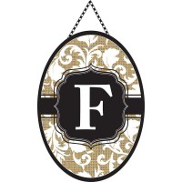2pk -Door Banner Monogram-F - (Pack of 2)