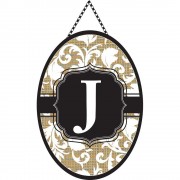 2pk -Door Banner Monogram-J - (Pack of 2) 2pk -Door Banner Monogram-J - (Pack of 2)