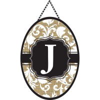 2pk -Door Banner Monogram-J - (Pack of 2)