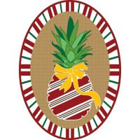 2pk -Door Banner Pineapple Burlap 13.5X18.5 - (Pack of 2) 2pk -Door Banner Pineapple Burlap 13.5X18.5 - (Pack of 2)