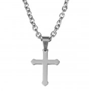 Necklace Bud Cross Stainless Steel Necklace Bud Cross Stainless Steel