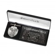 NK ST MICHAEL SHIELD STNLS STL 24" NK ST MICHAEL SHIELD STNLS STL 24"