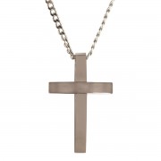 Necklace Mens Curve Cross Stainless Necklace Mens Curve Cross Stainless