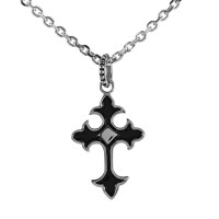 Necklace Bud Cross Stainless Steel Necklace Bud Cross Stainless Steel