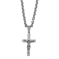 NK CRUCIFIX/CORPUS STNLS STL 24"C