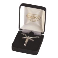 Necklace Stainless Steel Curve Cross Necklace Stainless Steel Curve Cross