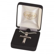 Necklace Stainless Steel Bevel Cross Necklace Stainless Steel Bevel Cross