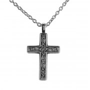 Necklace Swirls Antiqued Cross Necklace Swirls Antiqued Cross