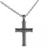 Necklace Antiqued Wheat Boss Cross