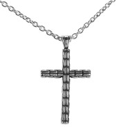 Necklace Antiqued Box Cross 24in Chain