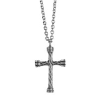 Necklace Antique Rope Cross 24Inch Necklace Antique Rope Cross 24Inch