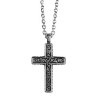 Necklace Antique Swirl Cross 24Inch Necklace Antique Swirl Cross 24Inch