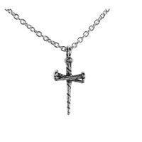Necklace Antiqued 3 Nail Cross