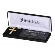 Necklace Gold Bevel Cross Justified 24L Necklace Gold Bevel Cross Justified 24L