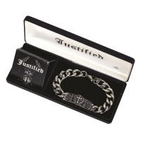 Bracelet Black Cross Shield 8.5" Bracelet Black Cross Shield 8.5"