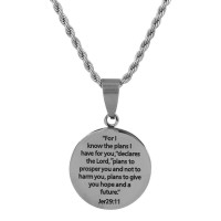 NK JER 29:11 MEDAL STNLS STL 18"CH NK JER 29:11 MEDAL STNLS STL 18"CH