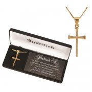 Men's Gold Tone Nail Cross Necklace Men's Gold Tone Nail Cross Necklace