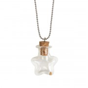 MUSTARD SEED STAR BOTTLE NECKLACE 24"C MUSTARD SEED STAR BOTTLE NECKLACE 24"C