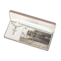 Necklace Cross Joshua 24:15 Steel Necklace Cross Joshua 24:15 Steel