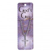 Necklace Gods Guy Cutout Box Cross Necklace Gods Guy Cutout Box Cross