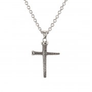 NAIL CROSS STAINLESS STEEL 24" CHAIN NAIL CROSS STAINLESS STEEL 24" CHAIN