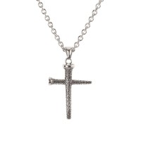 NAIL CROSS STAINLESS STEEL 24" CHAIN