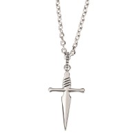 SWORD CROSS STAINLESS STEEL 24" CHAIN