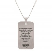 ISAIAH 40:31 DOGTAG STAINLESS STEEL 24" ISAIAH 40:31 DOGTAG STAINLESS STEEL 24"