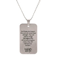 ISAIAH 40:31 DOGTAG STAINLESS STEEL 24"