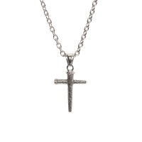 NAIL CROSS STAINLESS STEEL 18" CHAIN NAIL CROSS STAINLESS STEEL 18" CHAIN