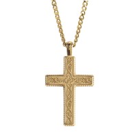 Necklace Cross Gold-Plated 24in Long Necklace Cross Gold-Plated 24in Long