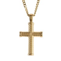 Necklace Cross Gold-Plated 24in Necklace Cross Gold-Plated 24in