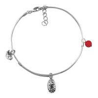 SP Bangle-Crs,Dove,Red Bd